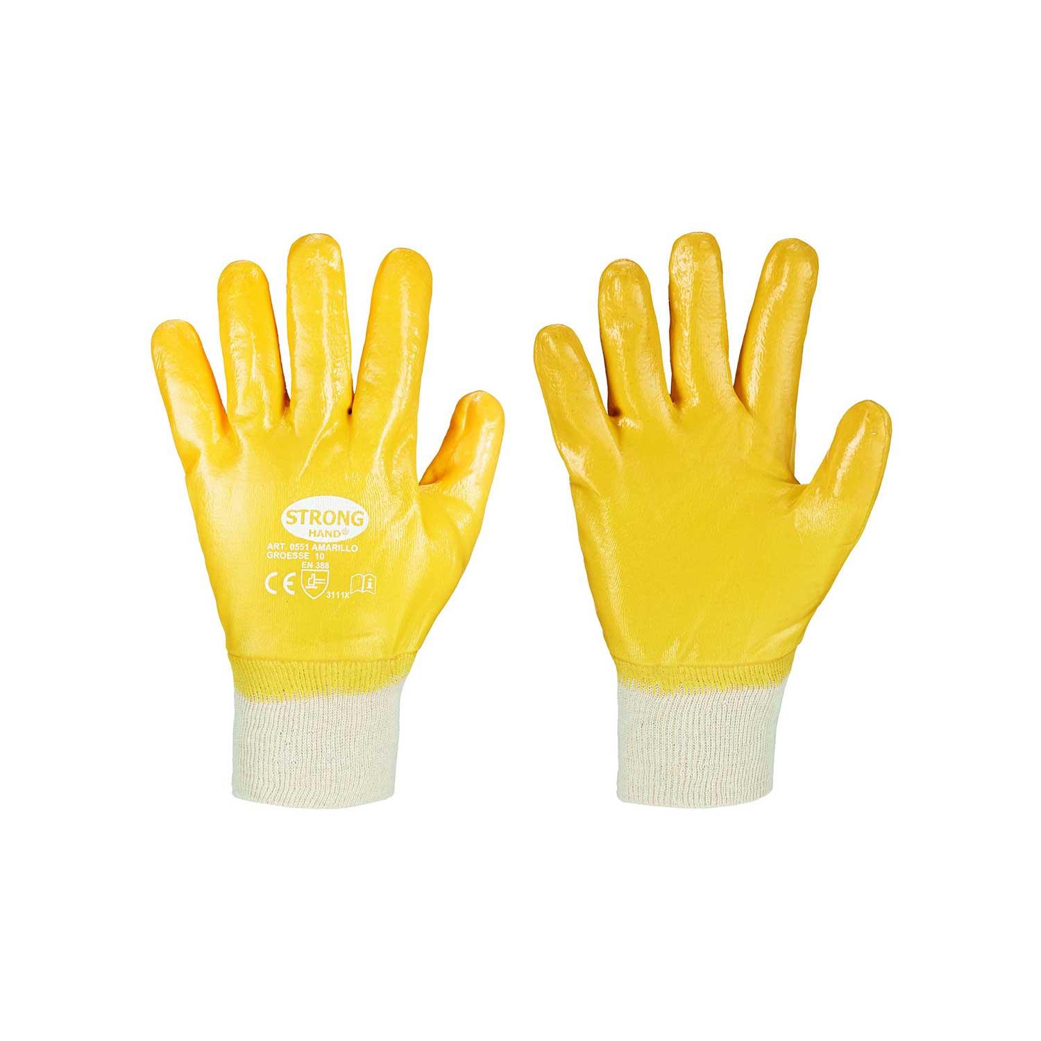 Amarillo Stronghand Handschuh, Nitril gelb, vollbeschichtet Amarillo Stronghand Handschuh, Nitril gelb, vollbeschichtet