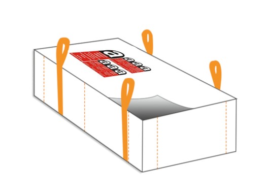 Plattenbag "Asbest" 320x125x30 cm, SWL 1500kg beschichtet