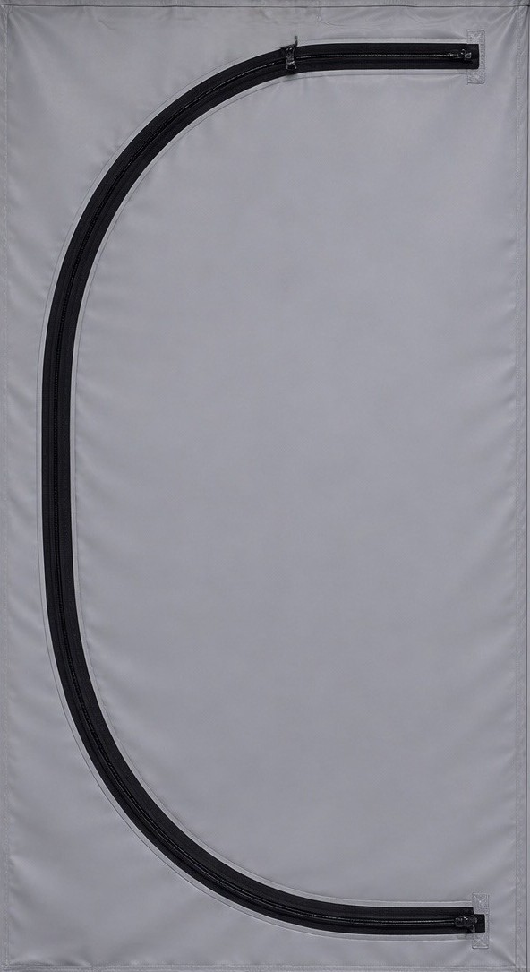 KBL PVC Reißverschlusstür C-Form 100 x 200 cm