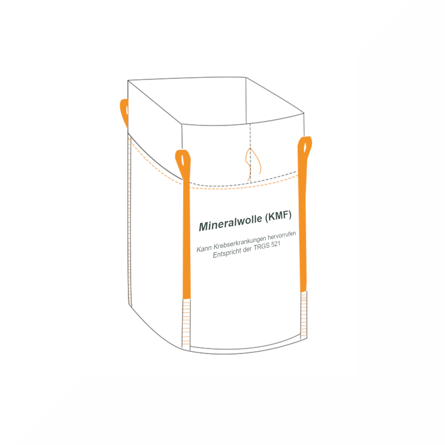 Big Bag Mineralwolle, 90x90x120 cm, beschichtet ca. 970 Liter