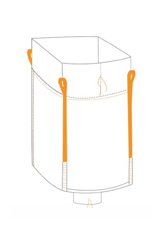Big Bag 90x90x115 cm, SWL 1250kg beschichtet