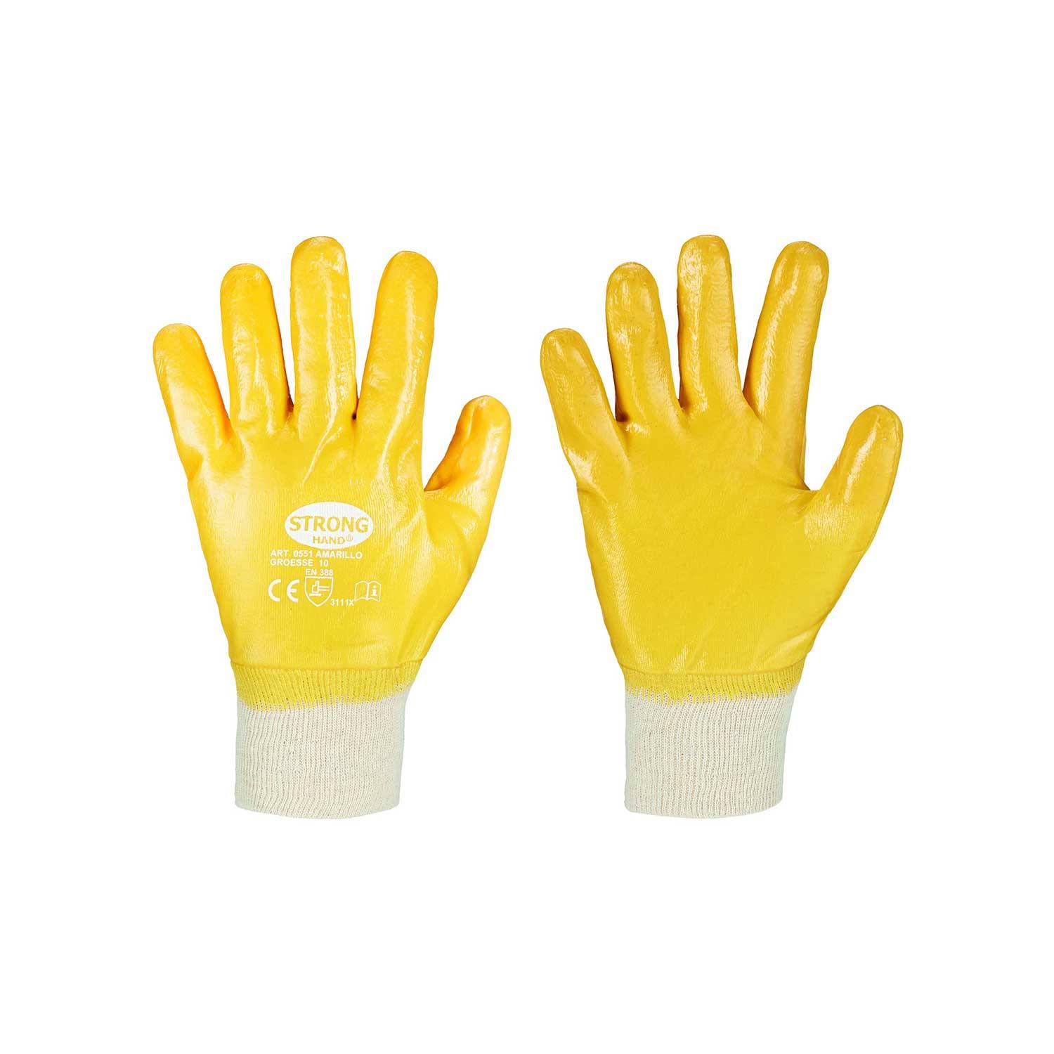 Amarillo Stronghand Handschuh, Nitril gelb, vollbeschichtet, Gr. 11