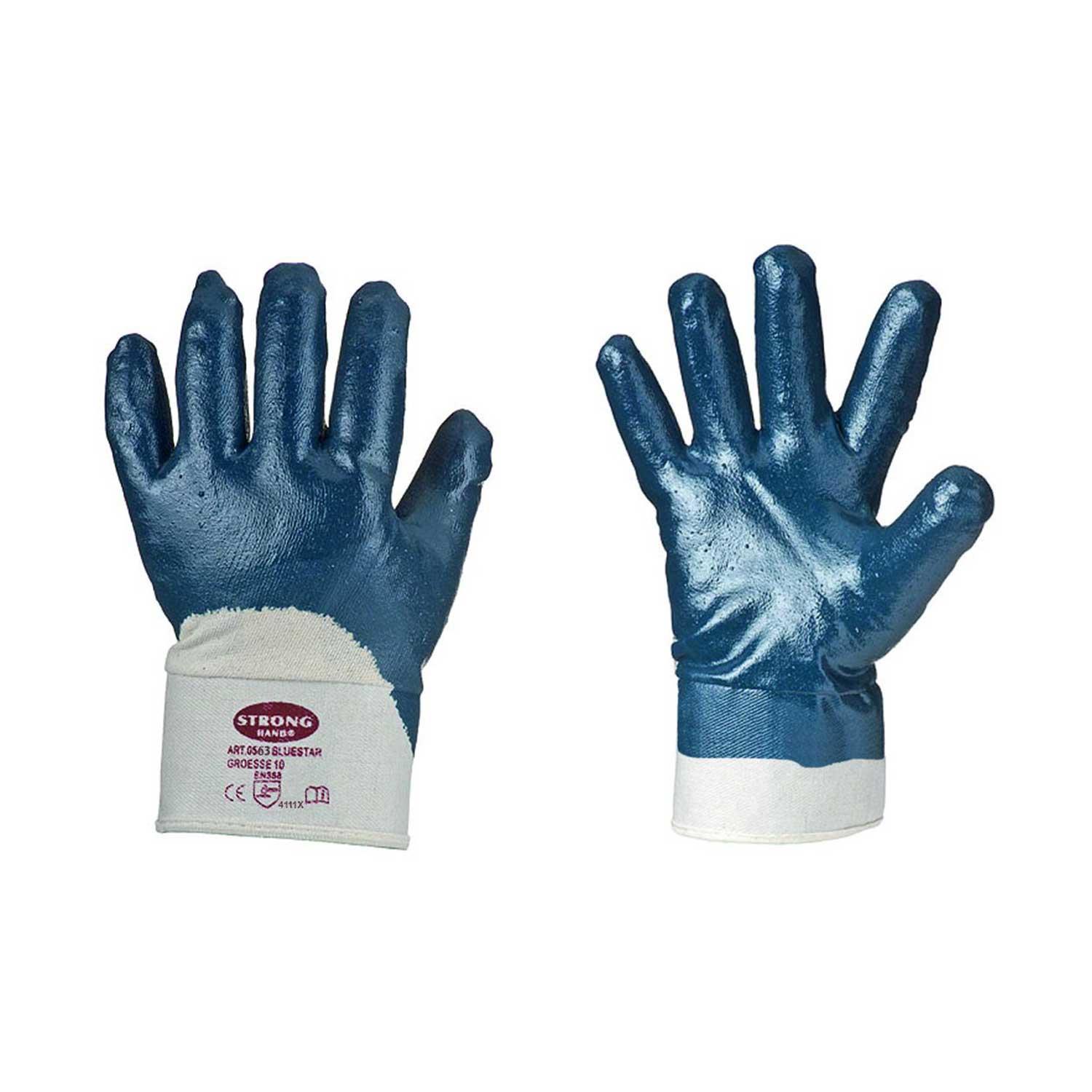 Bluestar Stronghand Nitril Handschuh teilbeschichtet blau
