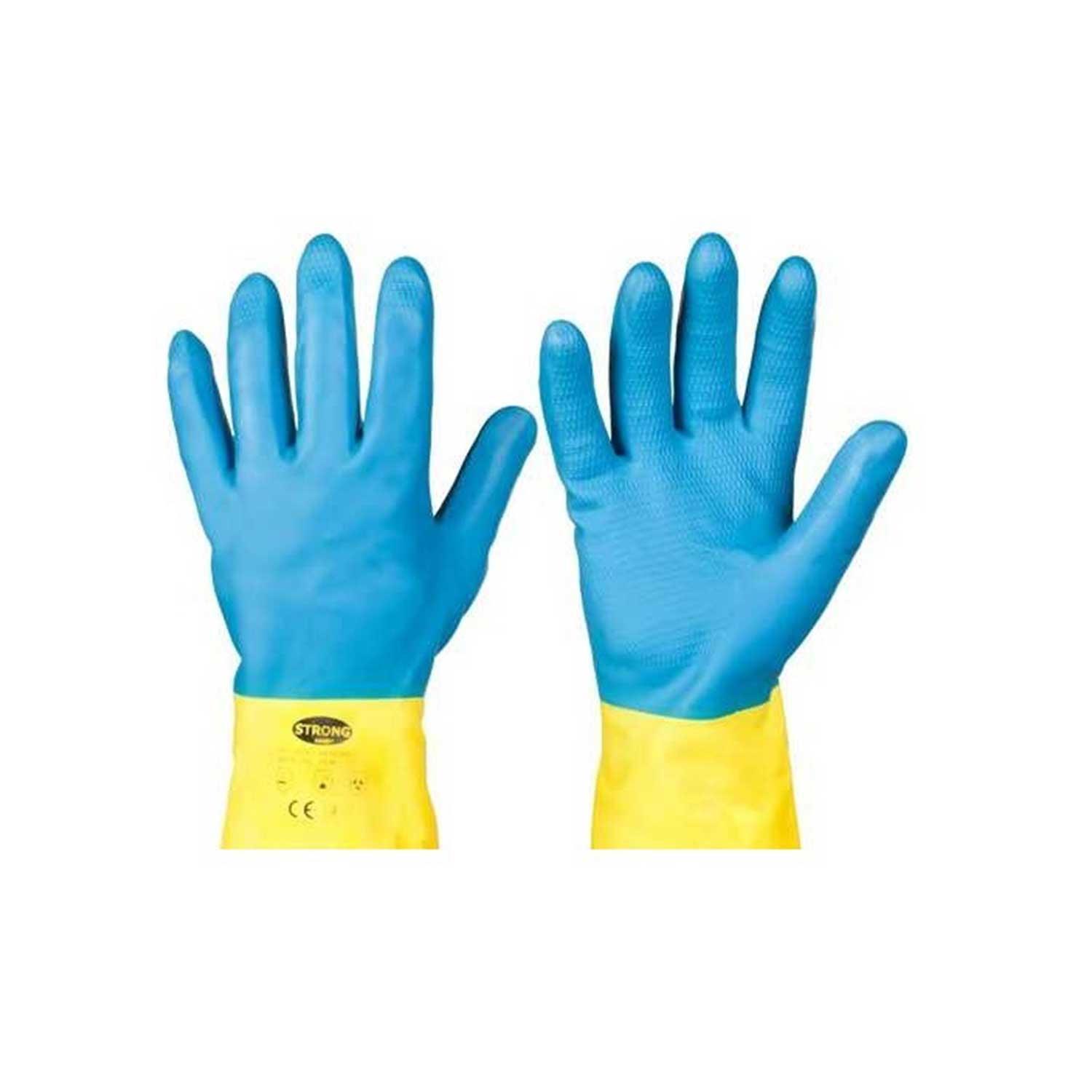 Kenora Stronghand Latexhandschuh blau/gelb